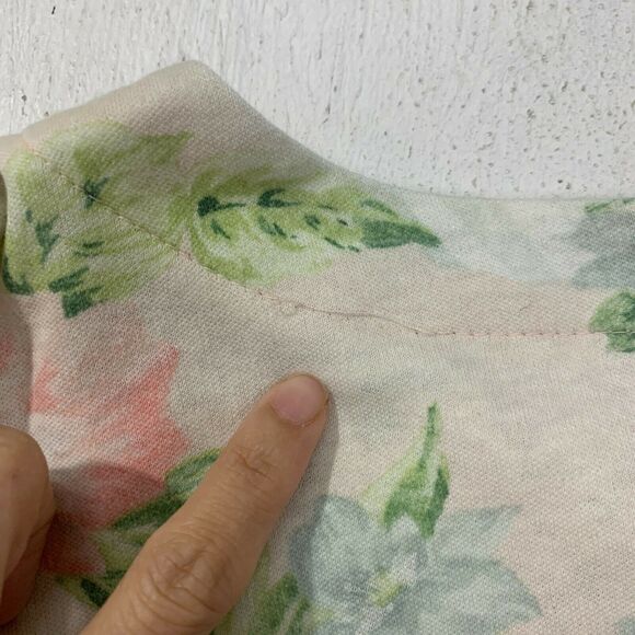 Vintage Liberty House Floral Crop Top Women S M Small Medium Mid Sleeves Curtain - Picture 6 of 9